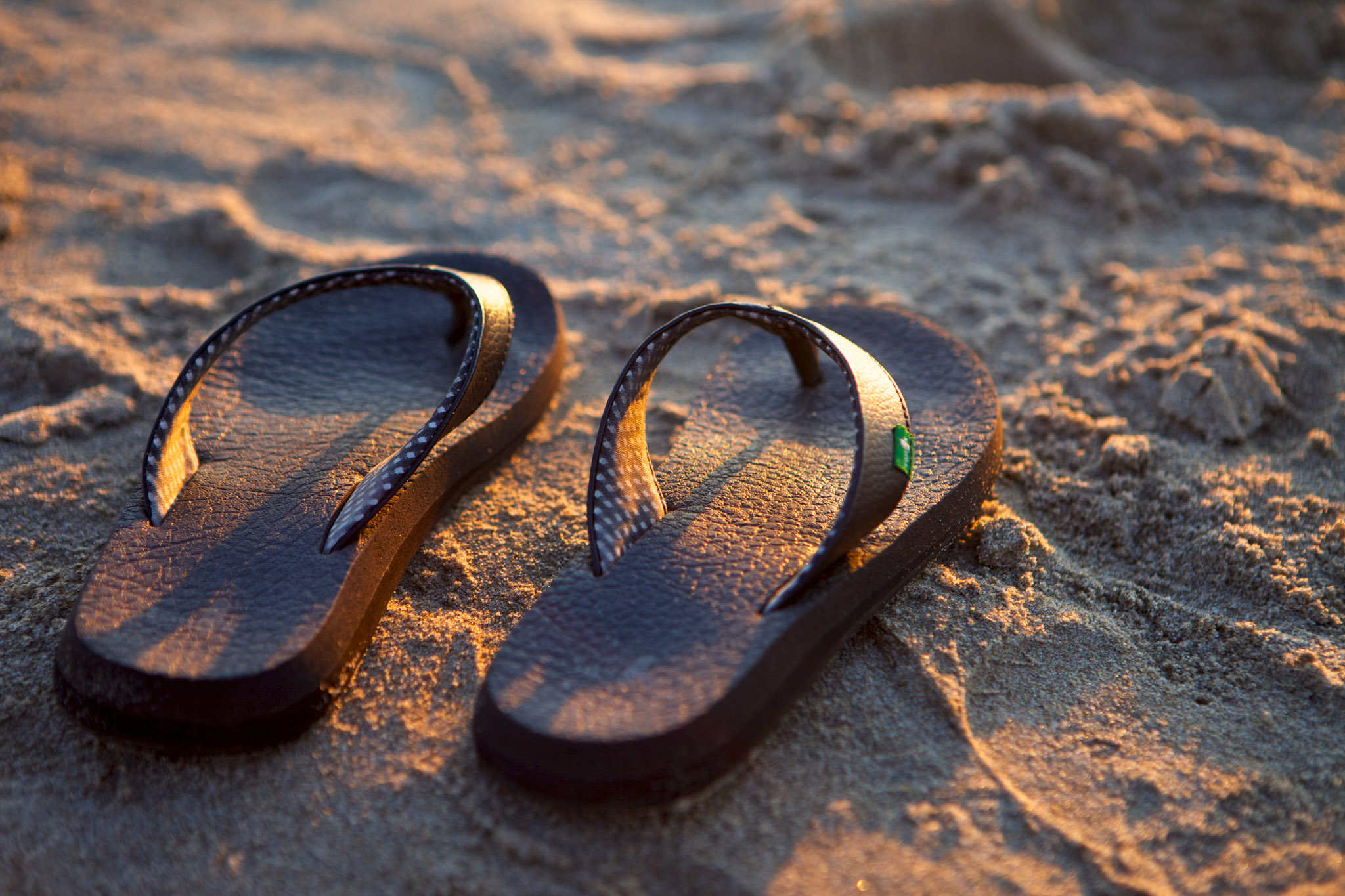 Sandals in the sand